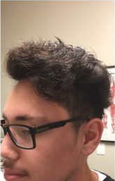 Client's hair after cut at Stylez By Gary